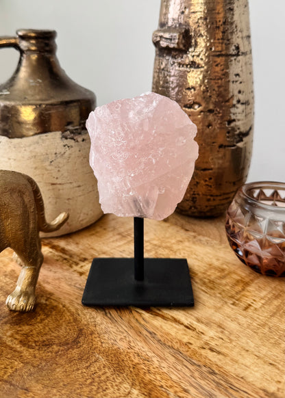 Rose Quartz On Stand - 1